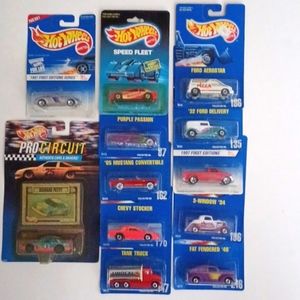 HOT WHEELS  COLLECTION OF 12 RARE COLLECTIBLE DIE CAST
